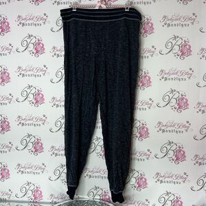 Black bow Jogger Pants with Striped Waistband stretchy sweatpants